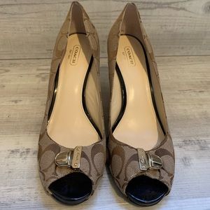 Coach Peep Toe Heels